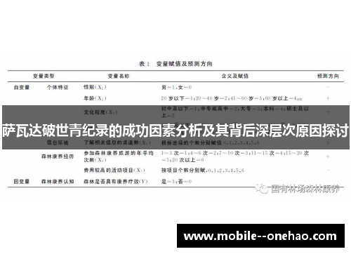 萨瓦达破世青纪录的成功因素分析及其背后深层次原因探讨